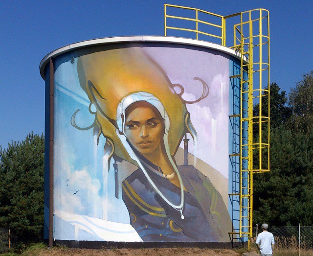 Mural w Baranowie - farby Giolli - autor Raku